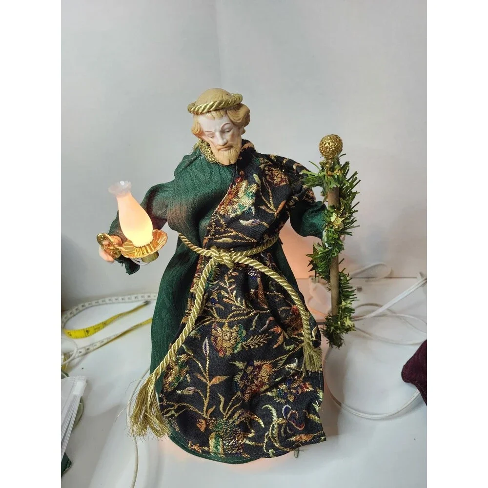 Vintage Rare Telco Motion-ettes Animated Nativity Joseph, Mary & Baby Jesus